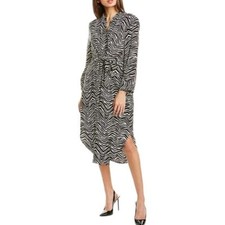 NWT Vince Camuto animal print Tie waist shirtdress Size XS