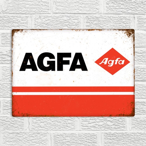 AGFA Film Retro Metal Wall Sign Plaque Vintage 35mm Camera Man Cave Photography - Picture 5 of 5