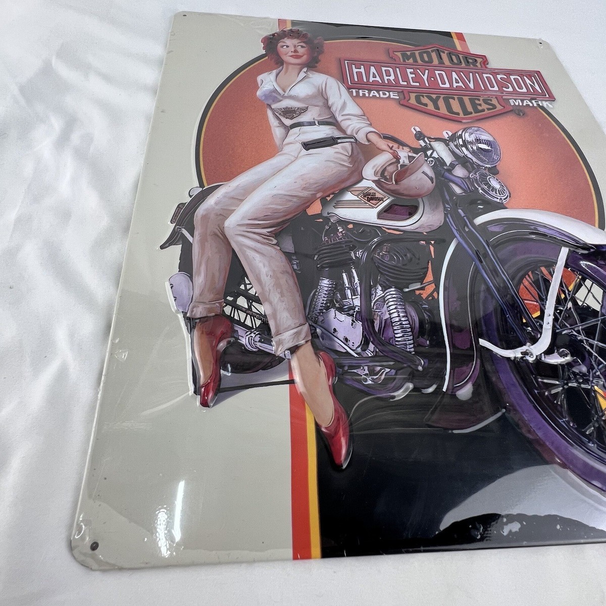 Motor Cycles sexy lady metal tin sign reproduction Harley Davidson