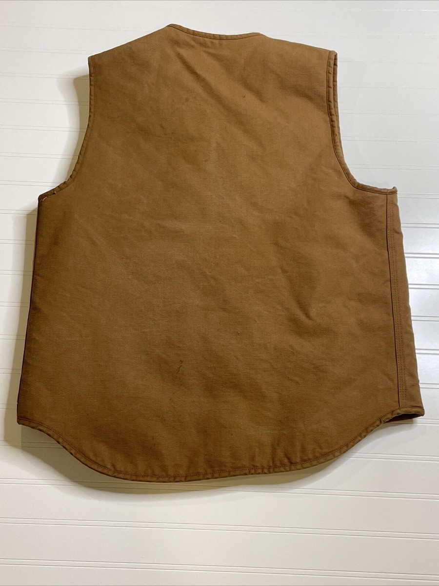 Vintage Carhartt Vest Mens Large Tall USA Duck Canvas Full