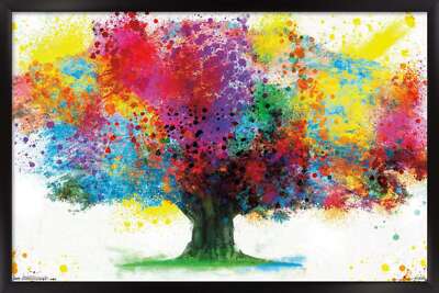 Color Bursting Tree 14x22 Poster