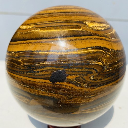 Natural tiger's eye ball quartz crystals sphere gem reiki healing 1340g - Imagen 8 de 12