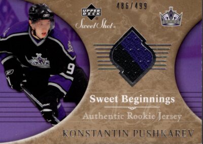 2006-07 Sweet Shot #129 Konstantin Pushkarev RC Jersey /499 - NM
