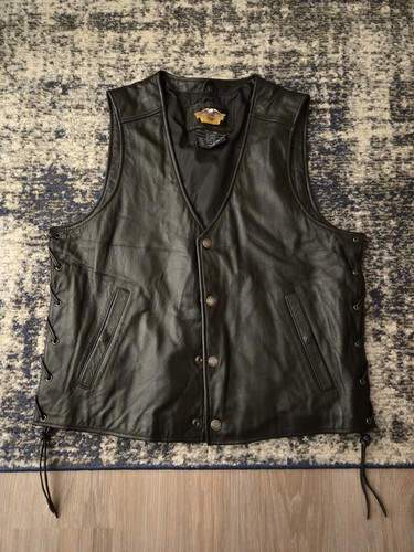 Harley Davidson Motorcycles - American Legend - Größe L Lederweste Top Zustand - Bild 1 von 23