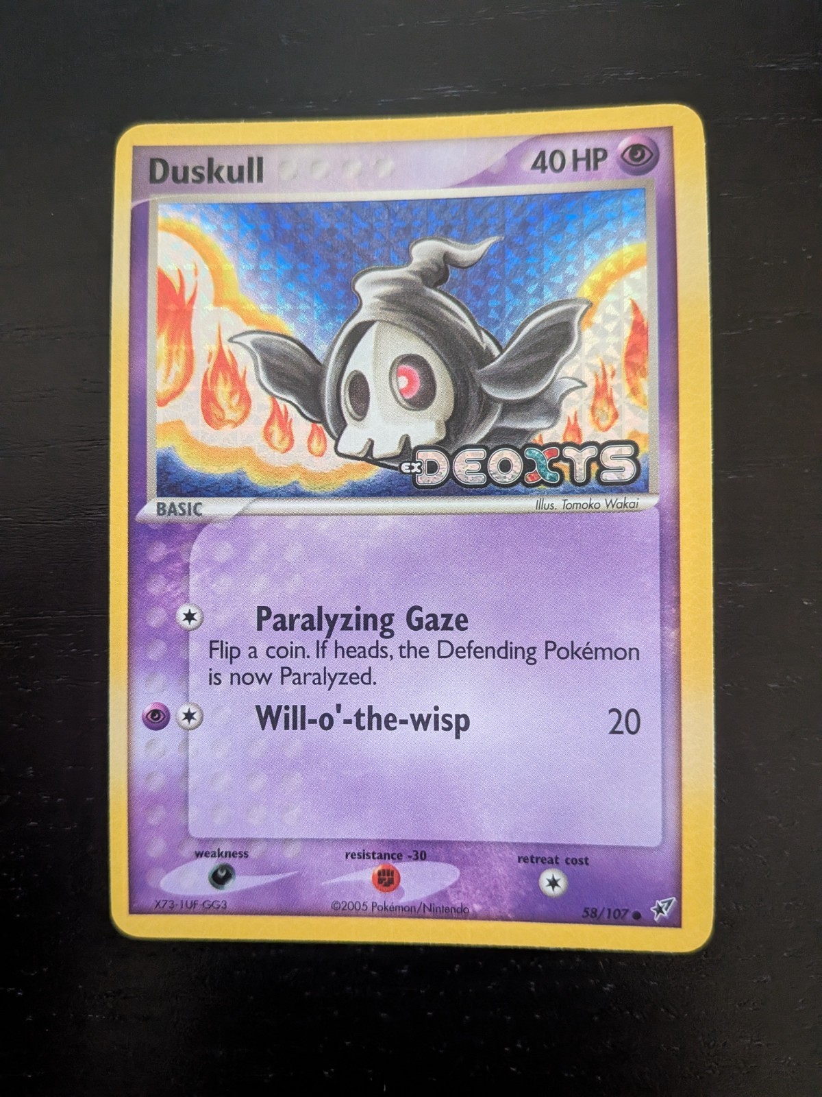 Duskull Reverse Holo 58/107 Stamped ex Deoxys Pokemon NM