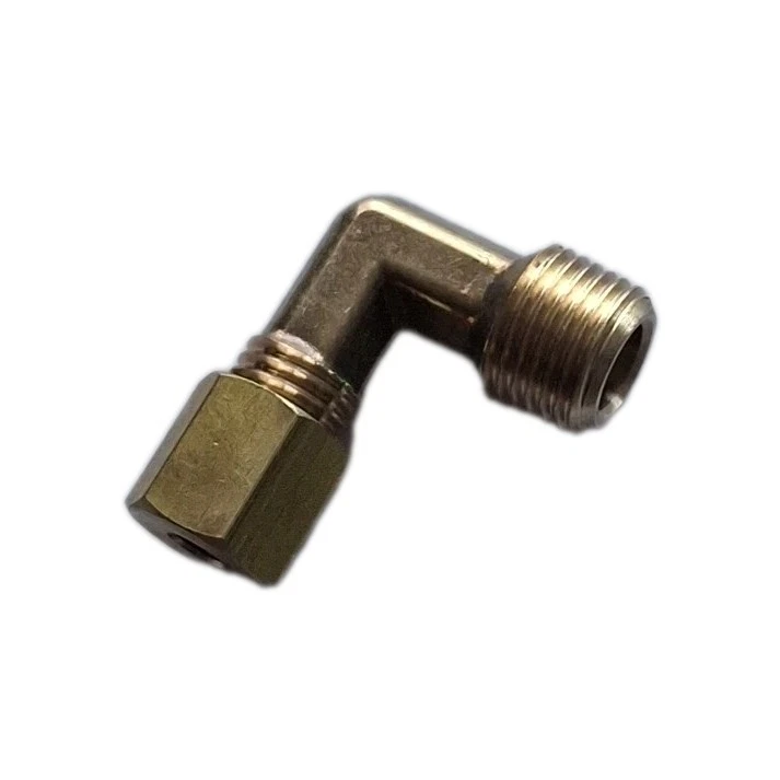 Brass Compression Union Elbow 1/8 Npt Male - 1/8 Od Hose Fitting Brand New - image 1 of 1