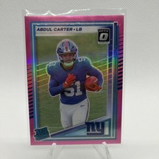 2025 Panini Donruss - Rated Rookie Abdul Carter #315 Optic Preview Pink Prizm RC