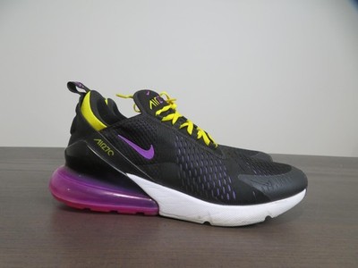 Nike Air Max 270 Shoes Mens 12.5 Black Hyper Magneta Running Sneakers AH8050-006