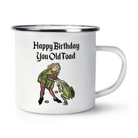 Happy Birthday Du Alter KröTe Emaille Becher Tasse RüDer Opa Papa Ehemann Freund