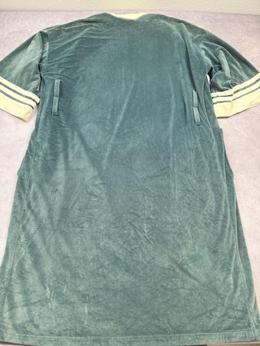 Vintage Christian Dior Morgenmantel Herren One Size Grün Robe de Chambre Gürtel Velour - Bild 17 von 24