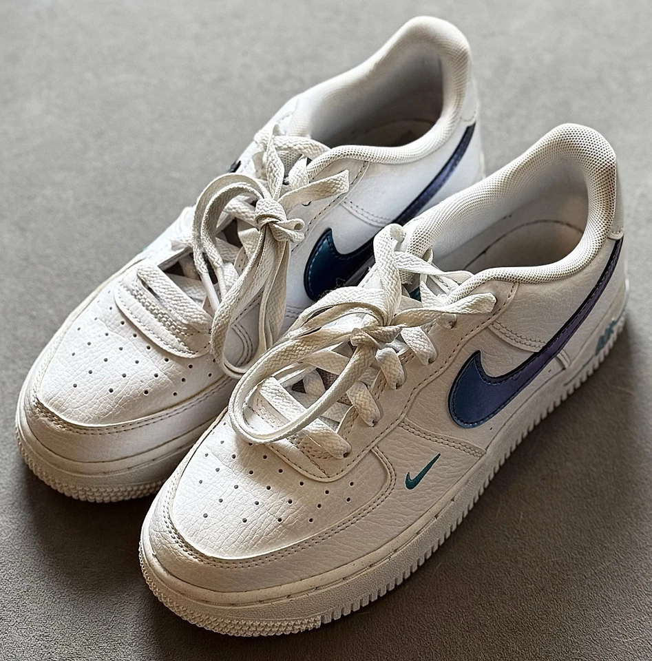 Nike Air Force 1 Impact Next Nature Kids “White Blue Lightning” (GS) Sz4.5y - Image 4 of 4