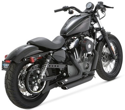 Vance & Hines Shortshots Black Staggered Exhaust System Harley