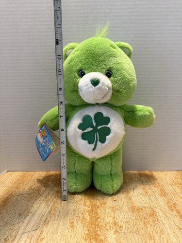 Care Bears Good Luck Plush 13" Green Lucky Shamrock Stuffed Toy 2002 Read - Picture 17 of 20