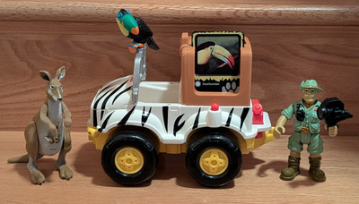 Off Roader Jeep Smithsonian Fisher Price Wild Adventures Talking Complete Set +