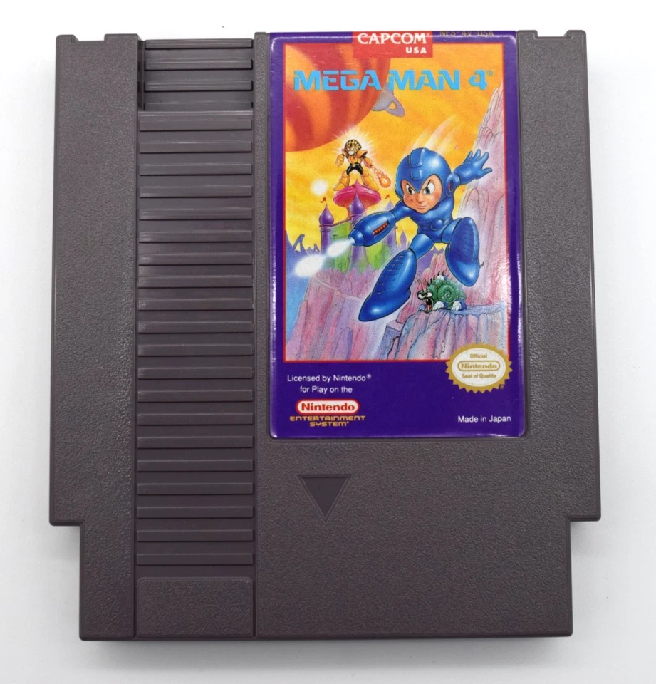 RARO Mega Man 4 Capcom NES COMPLETO con Caja e Instrucciones Foto 2 de 4