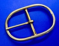 Vintage Center Bar Single Prong Replacement Gold Color Belt Buckle