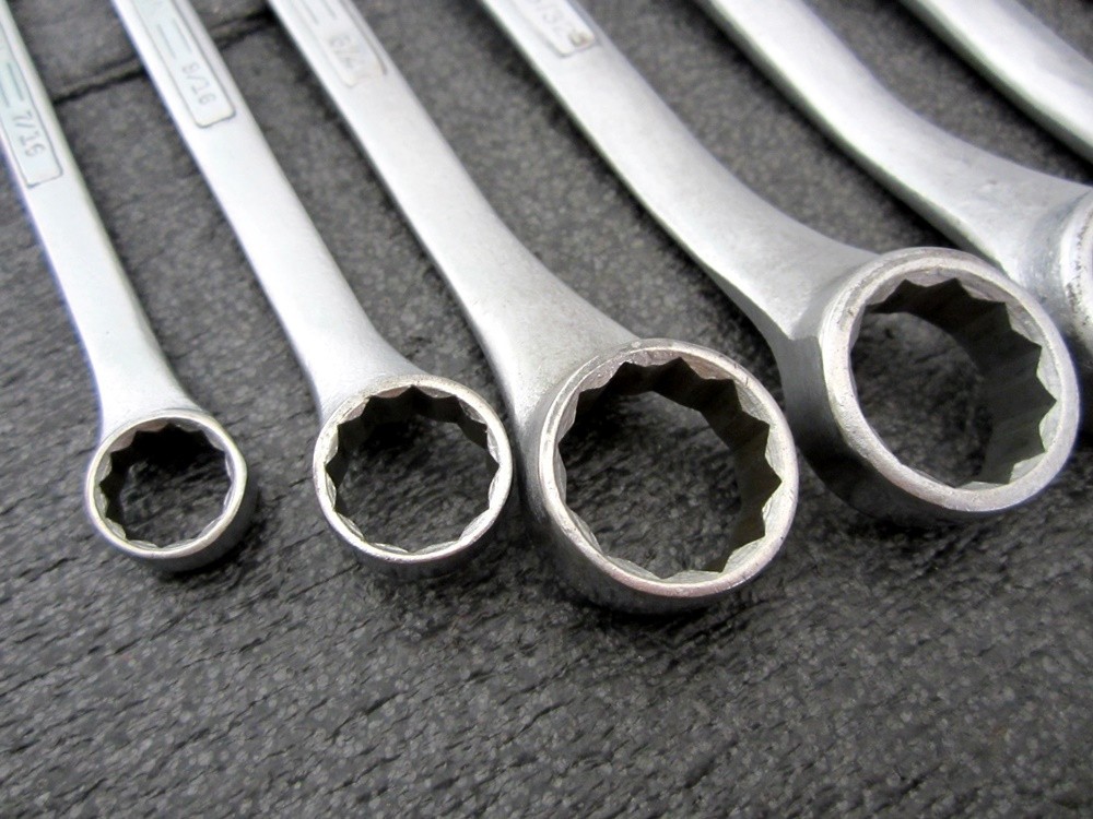 Vintage Craftsman 8pc SAE Box End Offset Wrench Set 3/8" to 1-1/4" USA