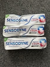 3X 75ml Sensodyne Sensitivity & Gum WHITENING Sensitive Flouride Toothpaste READ 68.84 per litre