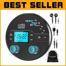 Portable CD Player with Bluetooth  AUX Compatibility