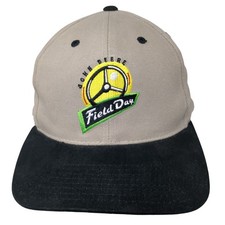 John Deere Field Day Slideback Baseball Cap Beige One Size Adjustable 6 Panel