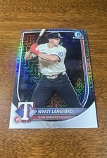 2025 Bowman Chrome - Wyatt Langford #36 Mega Box Mojo Refractor