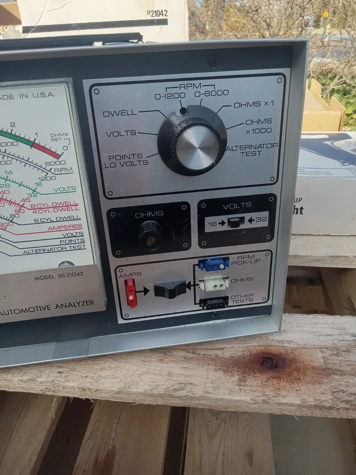 Antigo analisador de motor de diagnóstico e luz de escurecimento Sears Craftsman. Original testado - Imagem 2 de 4