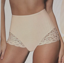 BALI 9/2XL Ivory Lace Hip Control Shaper Brief Panties 8054 VINTAGE