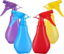 4Pack 8Oz Empty Plastic Spray Bottles, 3.5×2×7.9, Red, Purple, Blue, Yellow 