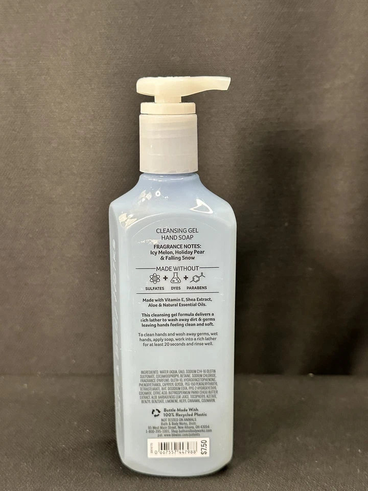 Jabón de manos líquido limpiador nieve brillante fresco Bath & Body Works nuevo sellado Foto 3 de 3