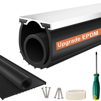 Garage Door Seals Bottom Rubber   16.5FT EPDM Weatherproof Seal with Pre-D
