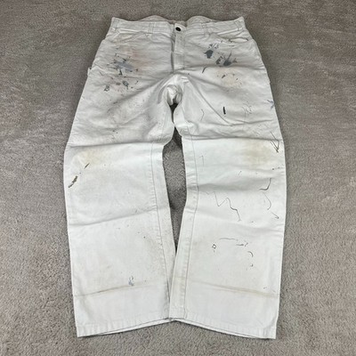 Dickies Sherwin Williams Malerhose weiß Workwear 36x30 Farbspritzer