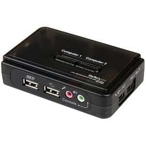 Startech 2 Port USB KVM Kit mit Kabeln und Audio Switching KVM / Audio Switch U