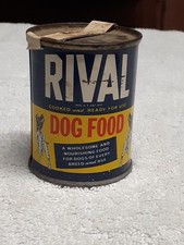 Vintage Rival Dog Food Metal Can 2.75" Miniature Bank