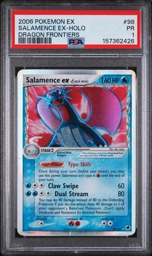 Salamence ex Delta Species 98/101 Dragon Frontiers PSA 1