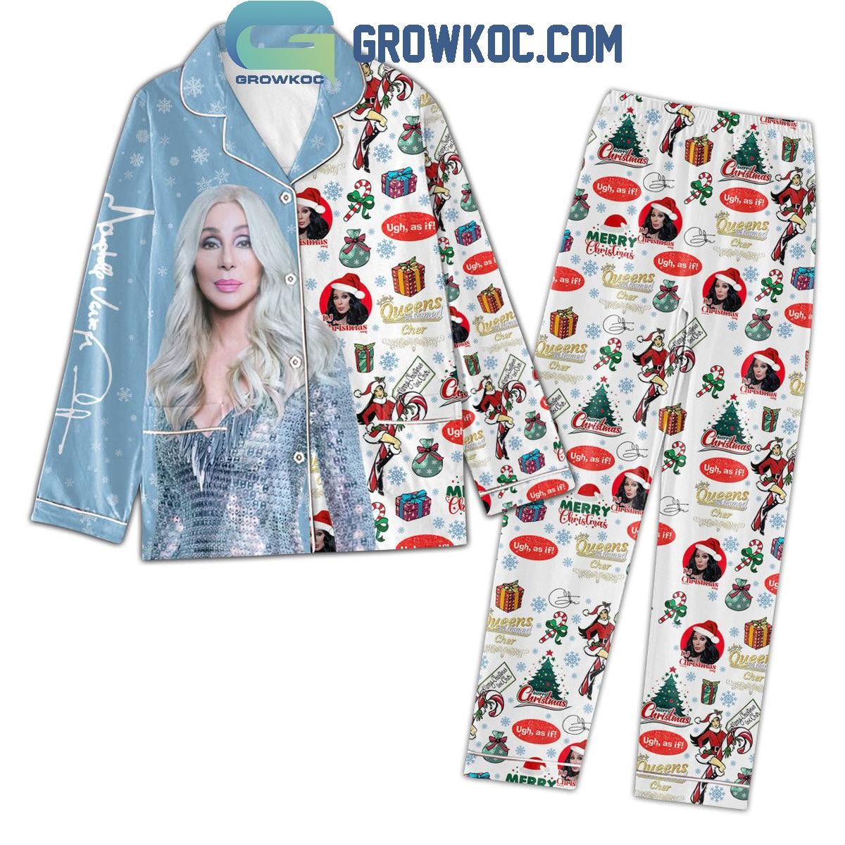 Cher Queens Christmas Polyester Pajama Set