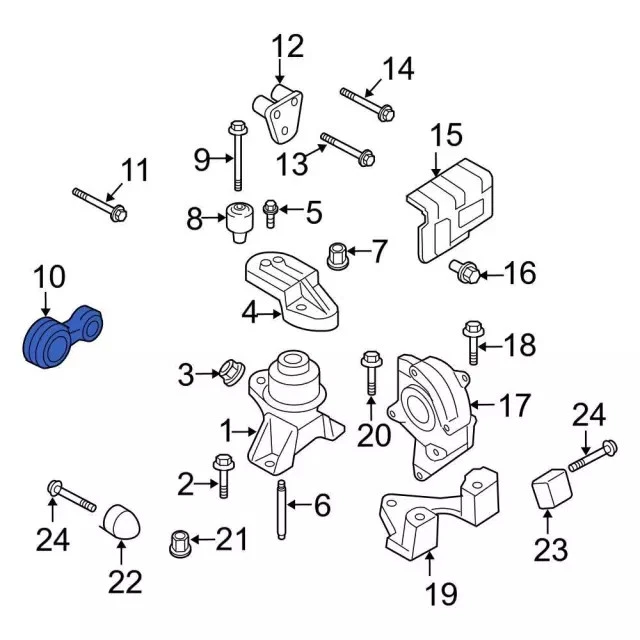 Conjunto de puntal original Ford 8E5Z-6068-D Foto 3 de 4