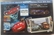Disney Pixar Exclusivo Cars 2 Combo Pack Set de Regalo Blu Ray DVD y Finn McMissile
