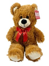 RUSS Kelly Toys Plush Teddy Bear 15" Ultra Soft Brown w/ Bow Stuffed Animal NWT