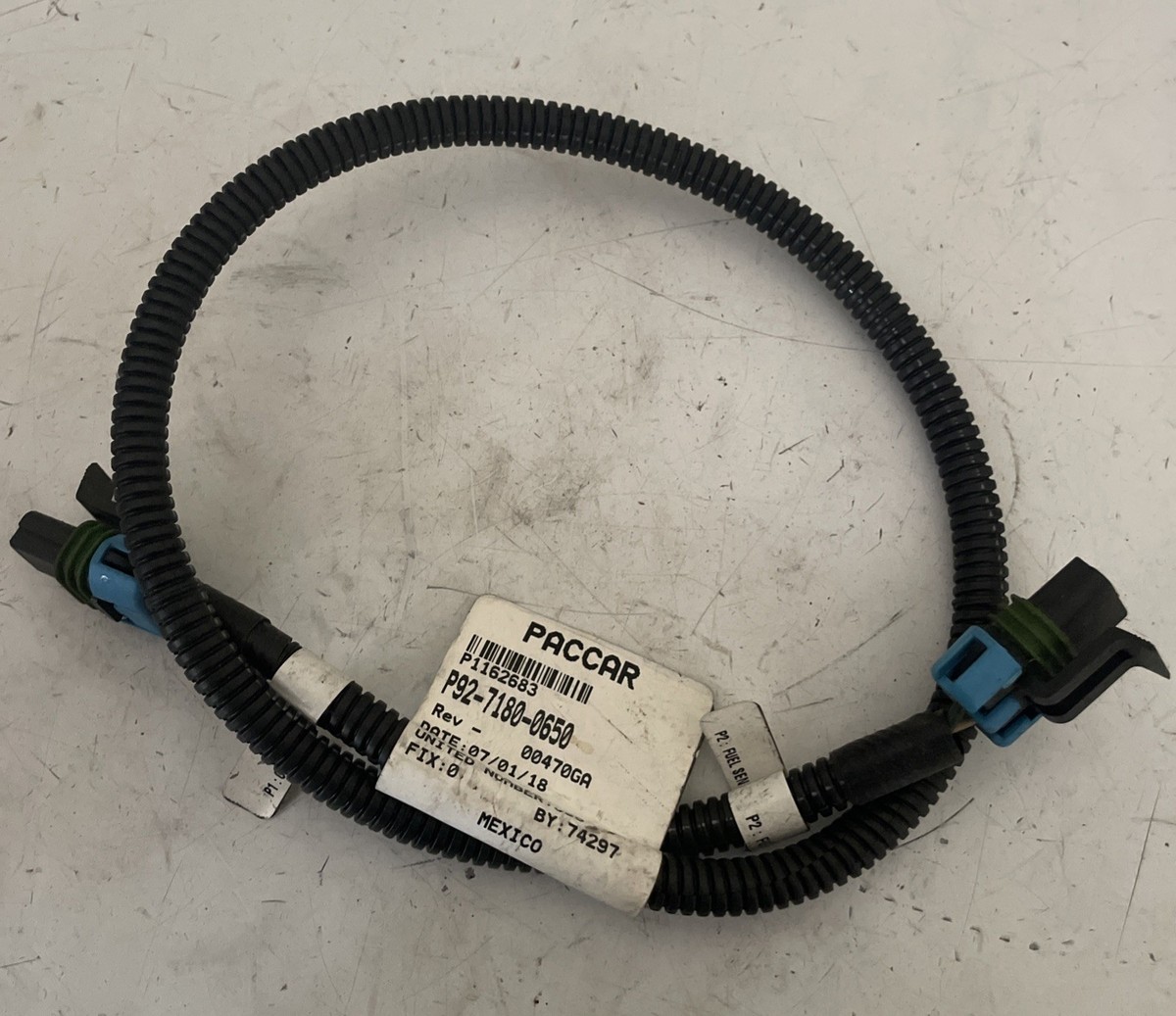 GENUINE PACCAR P92-7180-0650 JUMPER FUEL SENDER HARNESS NEW OEM | eBay
