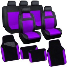 Car Pass Rainbow Universal Fit 3D Air Mesh Car Seat Cover Full Set 4Pcs