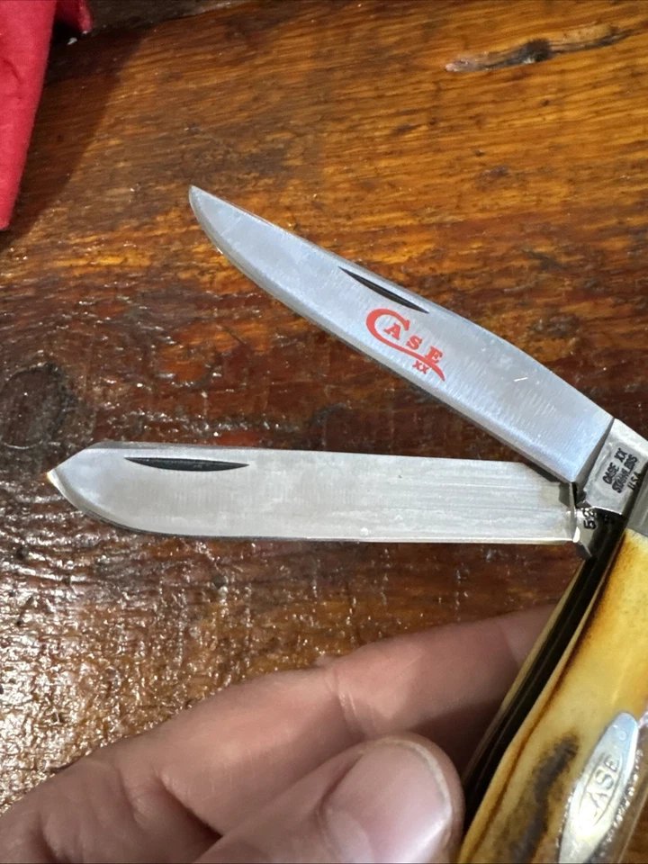 ВИНТАЖНЫЙ ЧЕХОЛ XX США 1978 КРАСНАЯ БУКВА 5254 SSP TRAPPER ручки оленя. Отличное состояние. - Изображение 4 из 4