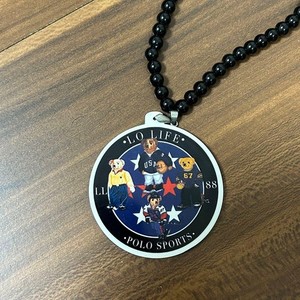 Lo Life Polo Sports Wood Necklace Limited Edition Rare Ralph Lauren Model Americ