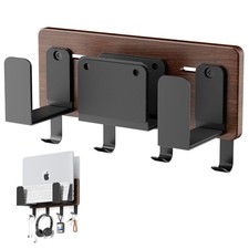 Universal Laptop Wall Mount Holder, Adjustable Metal Desk Organizer with Hook...