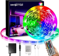 DAYBETTER SMD 5050 Remote Control Led Strip Lights 20ft, RGB 20FT, Multicolor