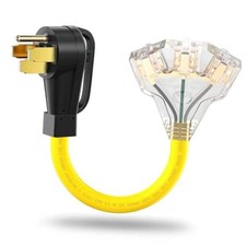 50 Amp to 110 RV Adapter, 50 Amp to 15 Amp Adapter Plug, 4 Prong 14-50P/3X5-15R