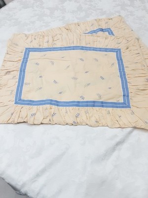 LAURA ASHLEY Pillow Case Shams Standard Covers Buttercream Yellow Blue Set Of 2
