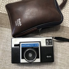 Vintage KODAK Instamatic X-15 Camera Color 126 W/case 1970s Untested