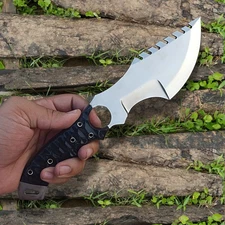 CUSTOM HANDMADE D2 TOOL STEEL G-10 MICARTA TRACKER HUNTING KNIFE SURVIVAL