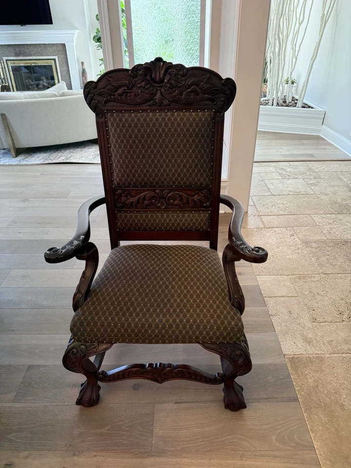 14 Chippendale Style Carved Mahogany Back Dining Chairs 20th  - Image 4 of 4