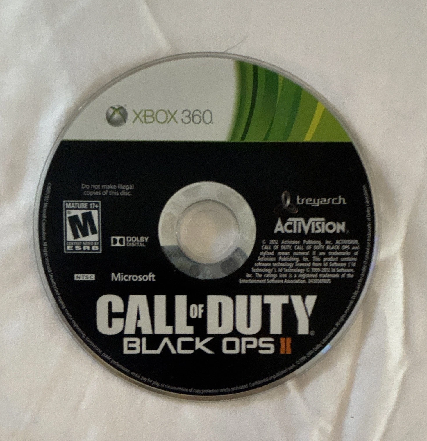 Activision Call of Duty: Black Ops II (Xbox 360, 2012) M NTSC-U/C Dolby